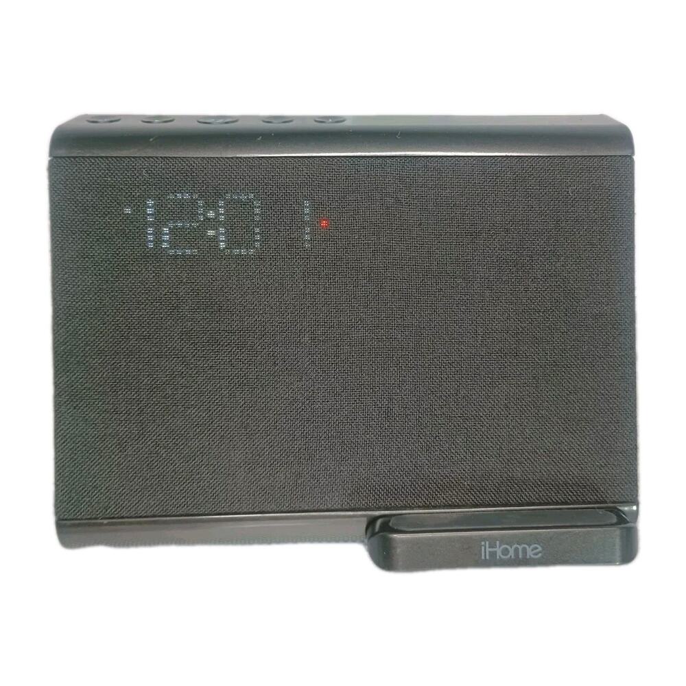 iHome iBTW390 Bluetooth Alarm Clock Qi Wireless Charging Pad Dual USB Spkr-phone